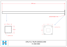 Stalp zincat cu talpa  50 x 50 x 2 mm – H 1500 mm 1